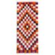 Vintage Handmade Turkish Tulu Rug with Checkered Design. Custom Options Available