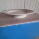 Compotier - piedouche - cake dish - ceramic hb cm - yellow and royal blue