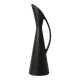 Vase noir sculptural en céramique – style mid-century modern/design vintage