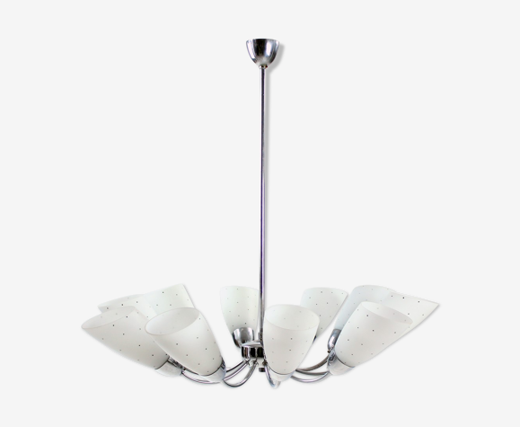 Midcentury 10 Branches Ceiling Light In Chrome Czechoslovakia 1960s Selency Midcentury 10 Branches Ceiling Light In, Chrome Branch Ceiling Light Fixture