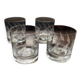 Four whisky glasses