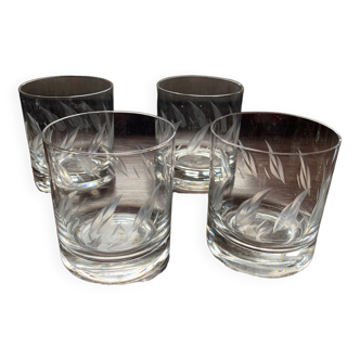 Four whisky glasses