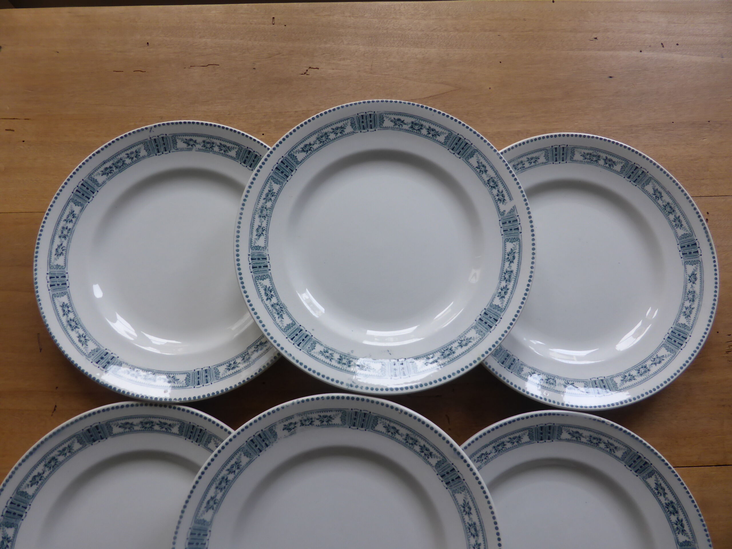 6 flat plates in iron earth Moulin des Loups model Pasteur