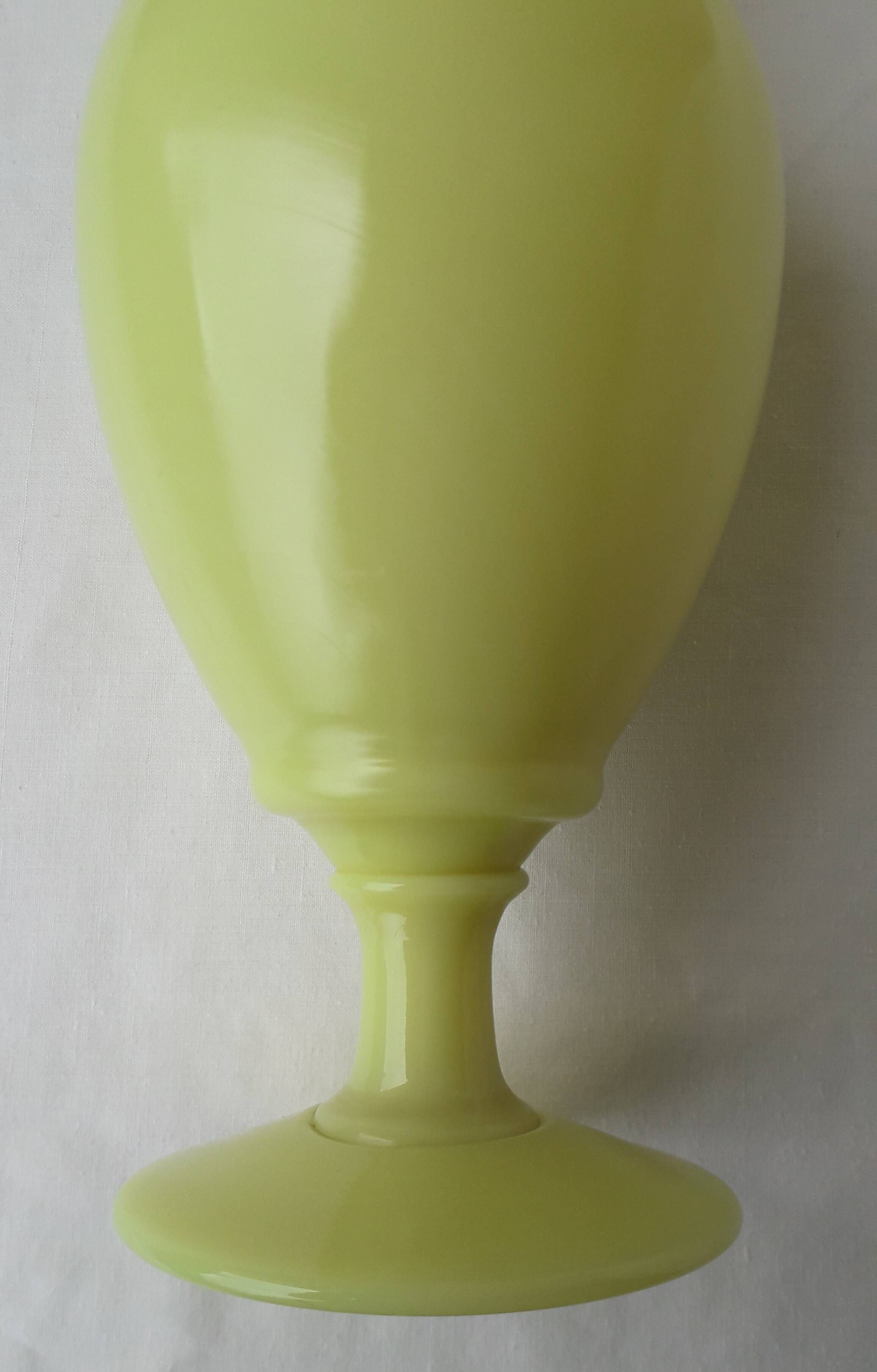 Yellow opaline vase