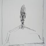 Alberto GIACOMETTI: Bust of a man - Signed lithograph