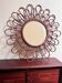 Rattan flower mirror with 3 rows of petals