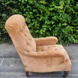 Large faauteuil crapaud  capitonnés