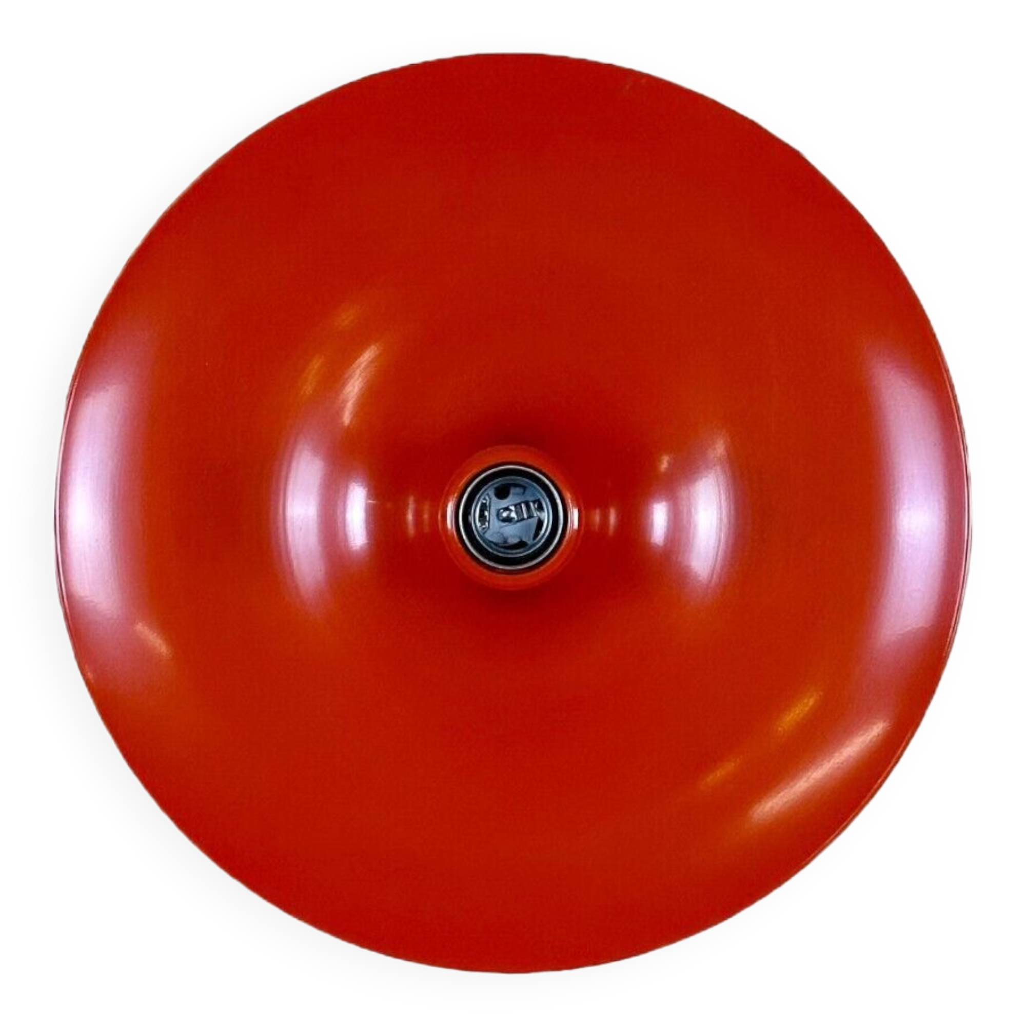 60s 70s discus wall lamp Teka Orange Space Age design aluminum metal