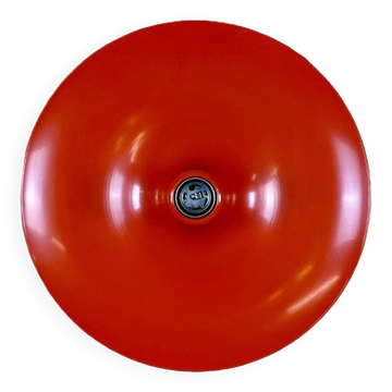 60s 70s discus wall lamp Teka Orange Space Age design aluminum metal