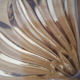 Vintage dish chiseled smoked glass aperitif compartments