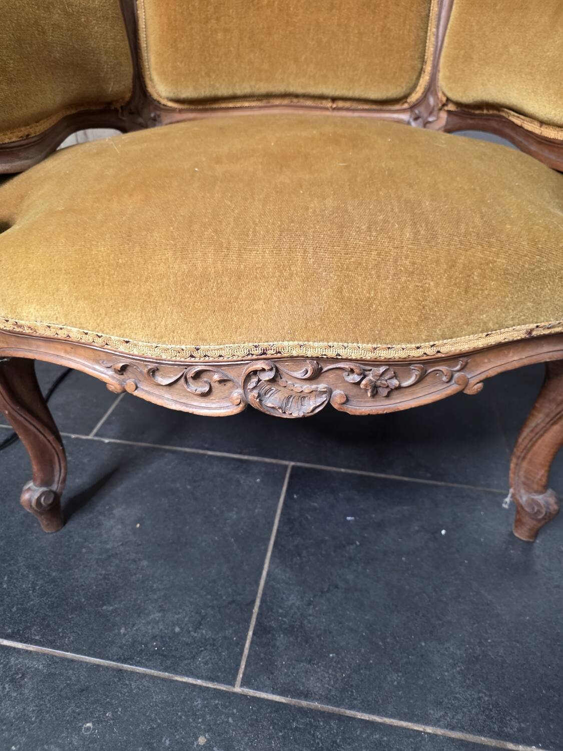 Paire de fauteuils marquise style Louis XV
