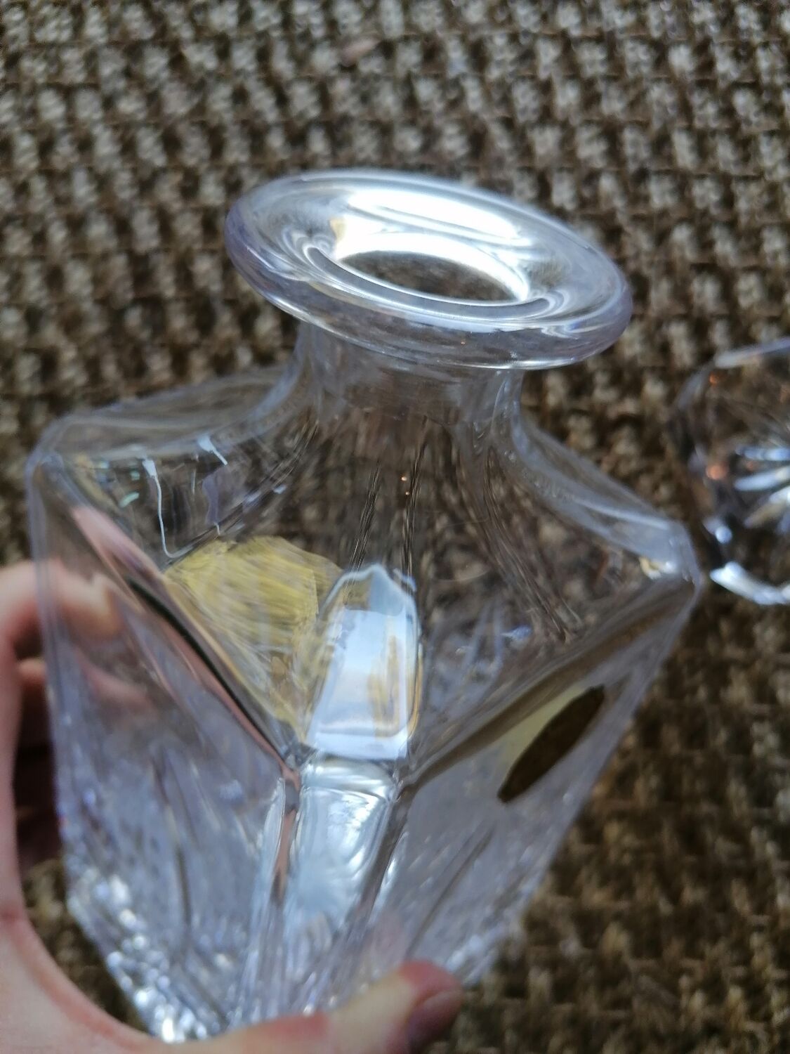 Vintage Hand Cut Crystal Whiskey Decanter