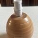 Turned and grooved wooden lamp base – 1980s
