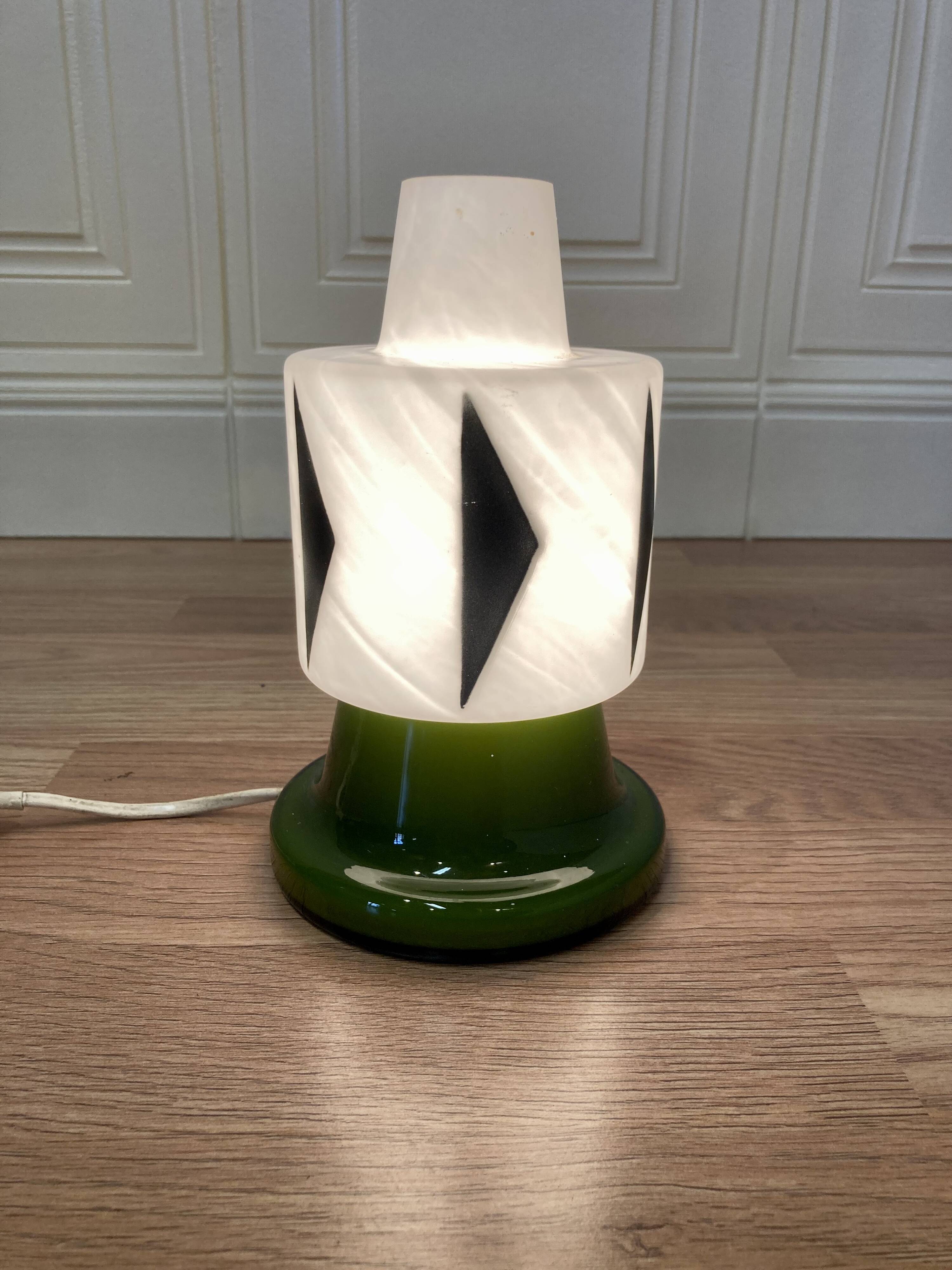 Opaline lamp "Scandinavian design 1950".