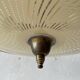 Large UFO design ceiling light in brass and printed glass, 1950s, Italy.