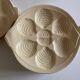 set of 6 oyster plates in ivory Gien earthenware 1960