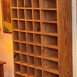 Wooden workshop locker, in fir, 1960s-70s.