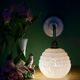 Vintage pink Clichy glass globe wall light.