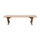 Old farm bench in chene