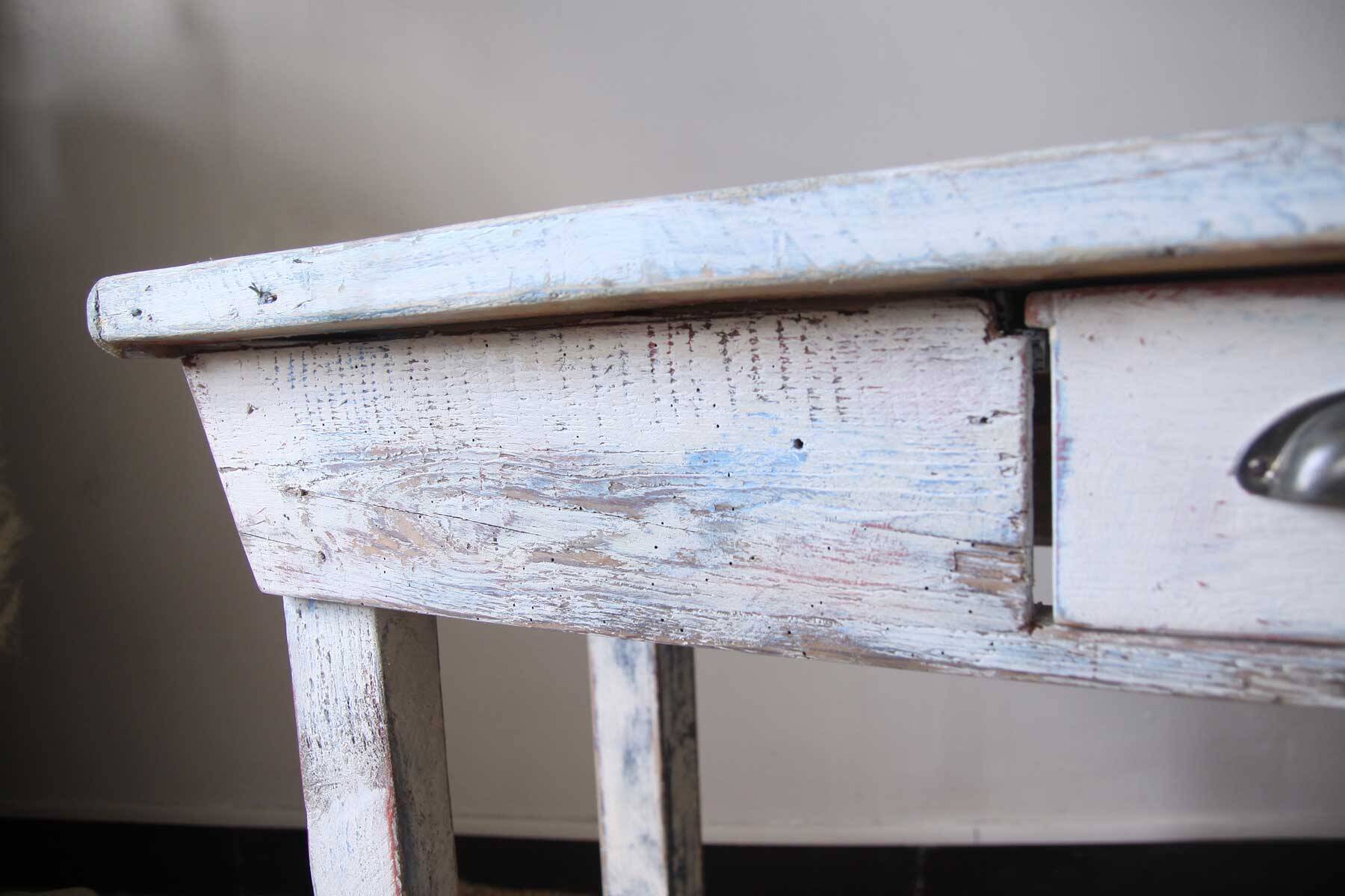 Console / patinated wooden shelf