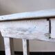 Console / patinated wooden shelf