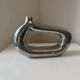 Vintage 1970s asymmetrical modernist aluminum soliflore vase
