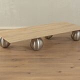 Marble Coffee Table with Ball Feet