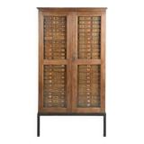 Glass filing cabinet with 125 drawers