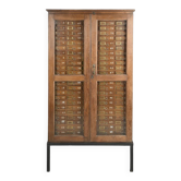 Glass filing cabinet with 125 drawers