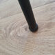 Pair of armchairs and vintage coffee table straw, wood and metal