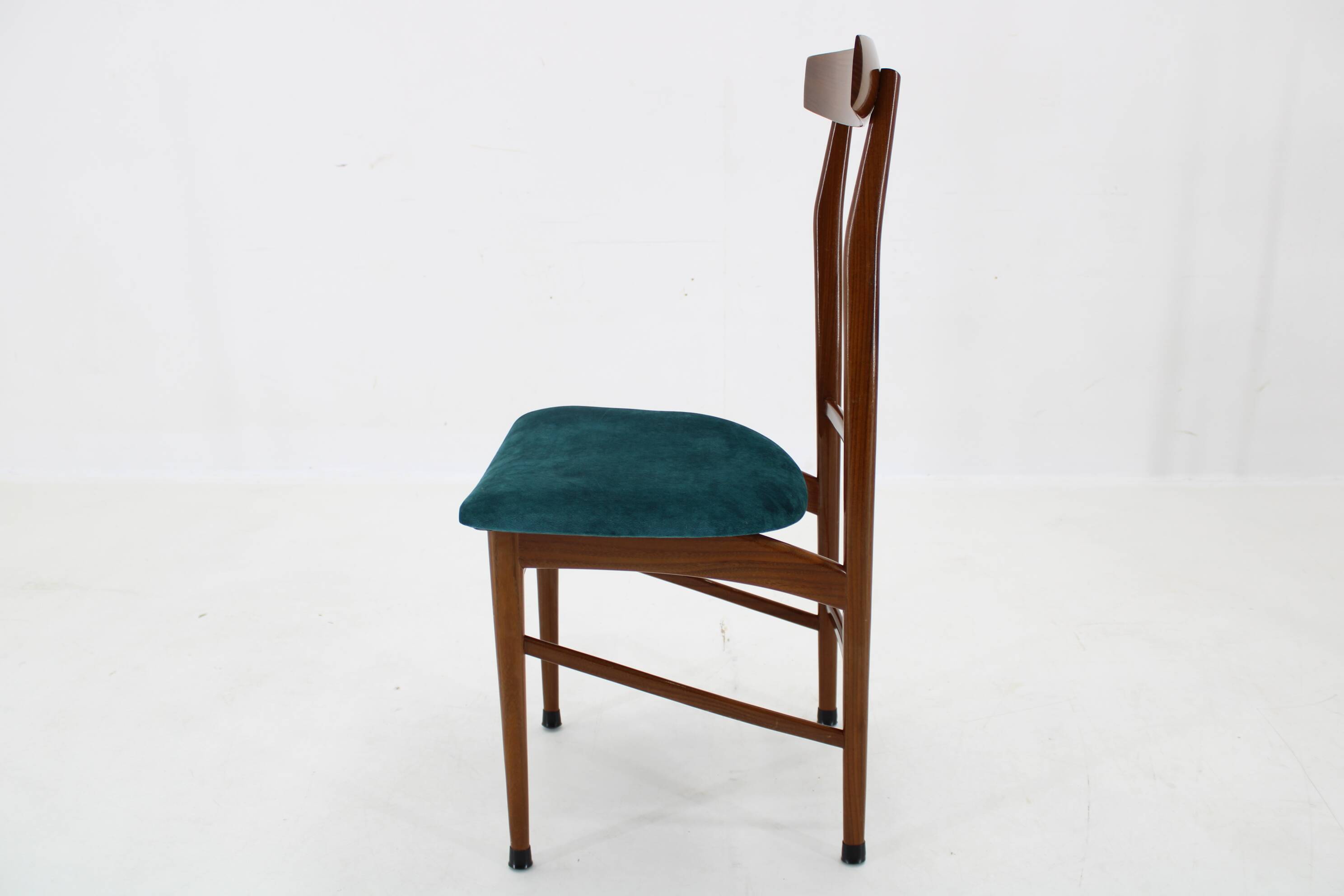 1960s Set Of Four Mahogany Dining Chairs, Italy