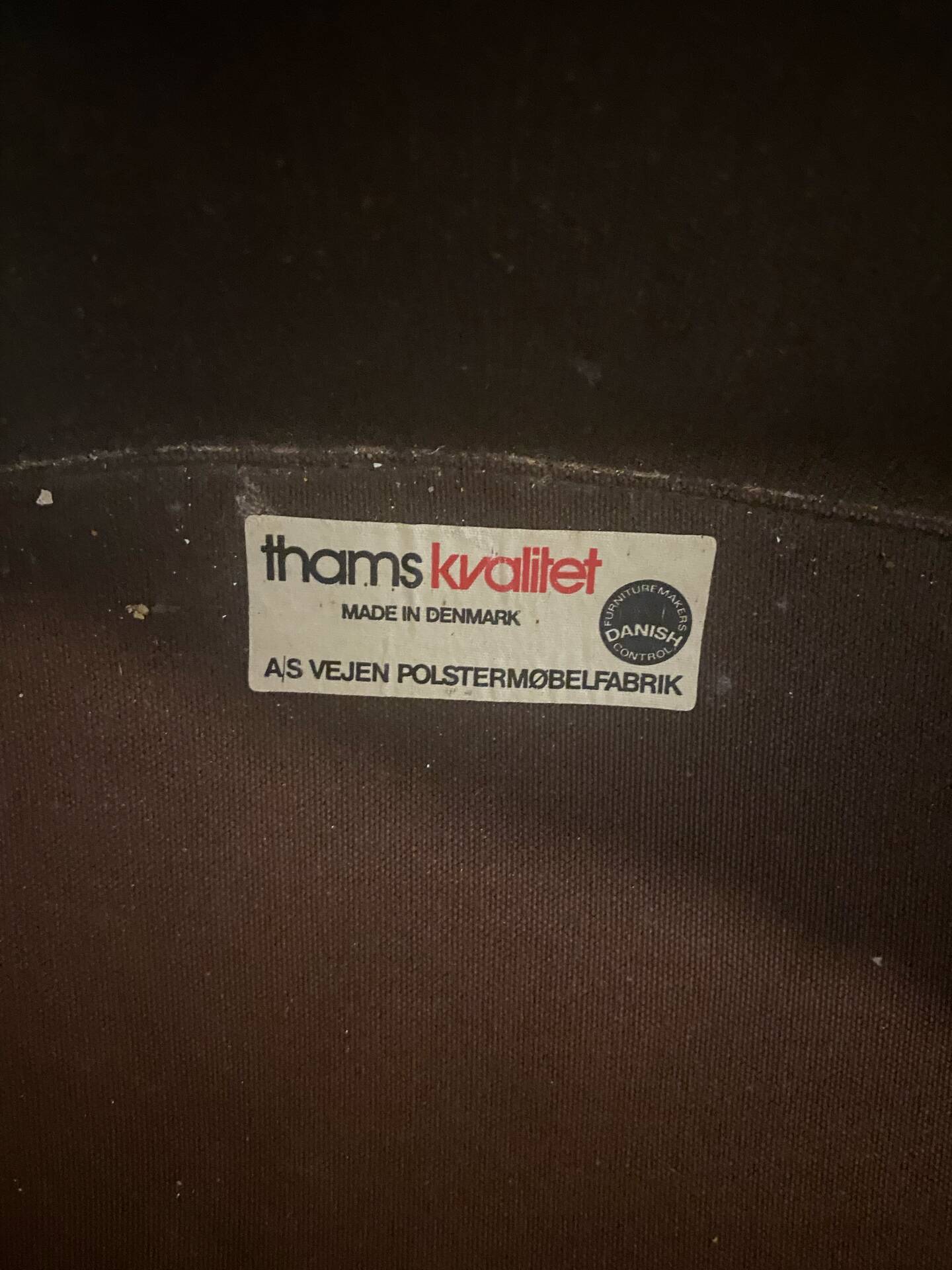 Danish leather and wood armchair Thams Kvalitet