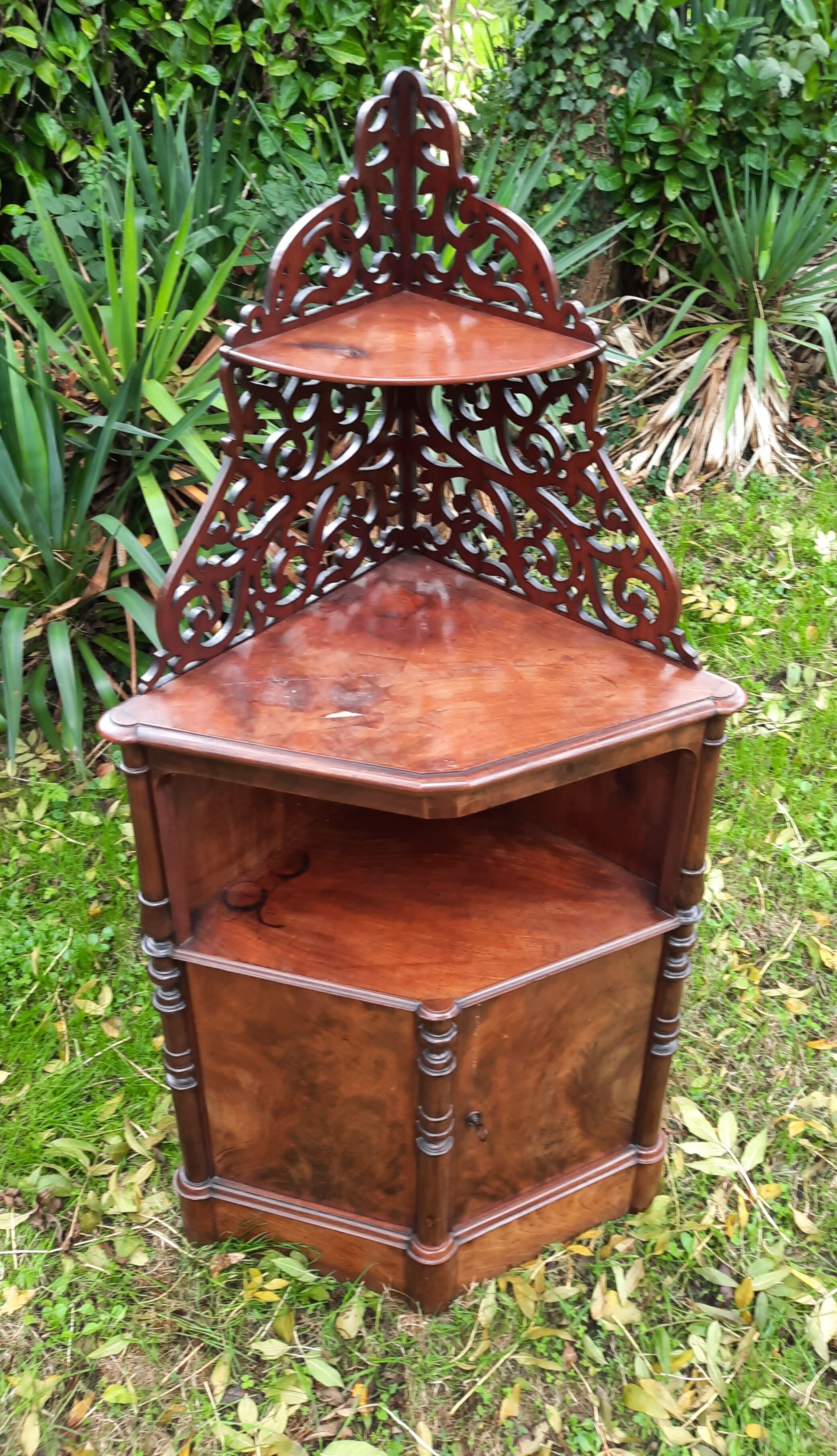 English mahogany neckline