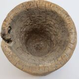Cache-pot primitif africain en bois