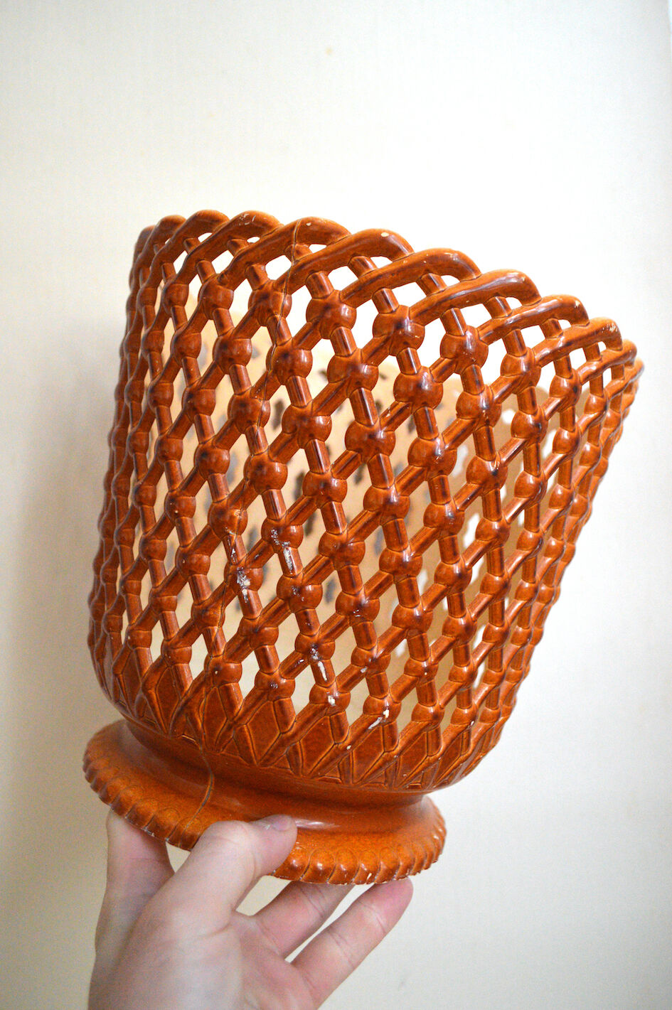 Vintage openwork pot cover