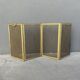 Antique 19th-century fireplace screen, French gilded spark guard.