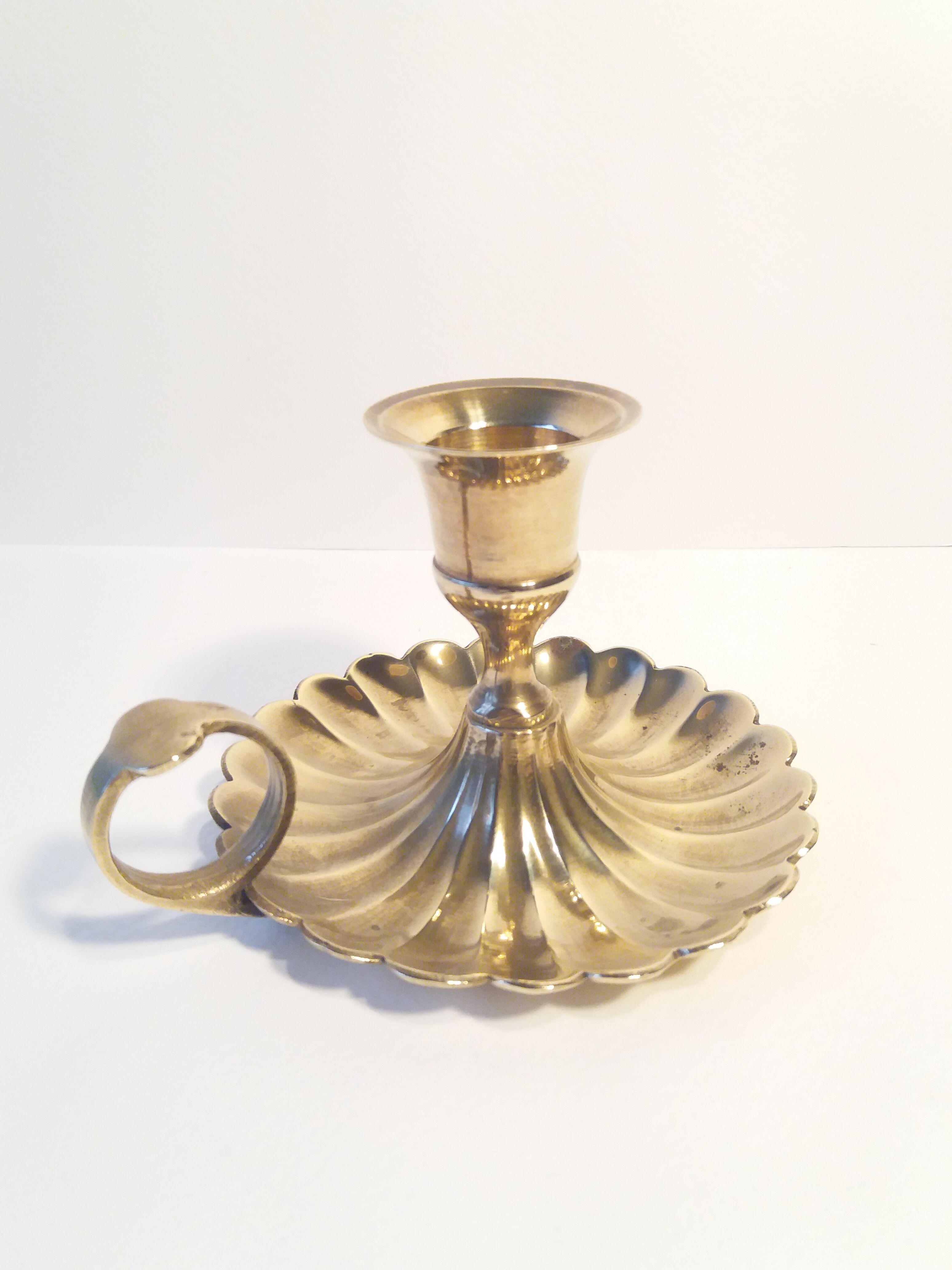 Brass taper candleholder