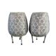 Pair of openwork metal lanterns