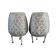 Pair of openwork metal lanterns