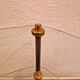 Coffee table end table in metal and black and gold glass - Design 1950/1960