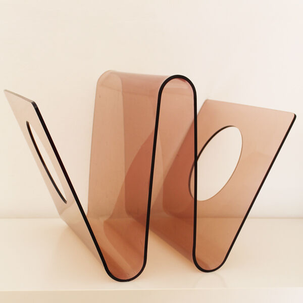 Vintage plexiglass magazine rack