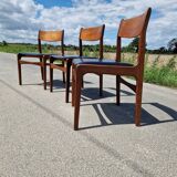 Set of 3 Scandinavian teak chairs