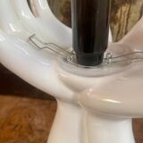 vintage ceramic and opaline hand lamp