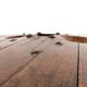 Brutalist Circular Coffee Table in Solid Wood – Brazilian Folk Art