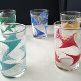Set of 6 advertising glasses "gondolo biscuits" 1960s