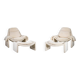 P60 chairs and ottomans by Vittorio Introini for Saporiti, 1960s, set of 4