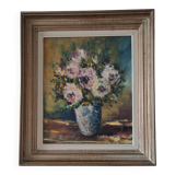 Old Painting 60 x 52 cm Oil on canvas Still life signed