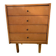 Commode mid-century en teck marron compacte, design 1960s, production République tchèque