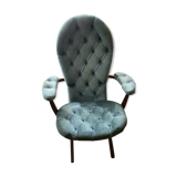 Armchair 4 positions upholstered velvet
