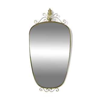 Hollywood Regency Deknudt Mirror With Crown 1960s